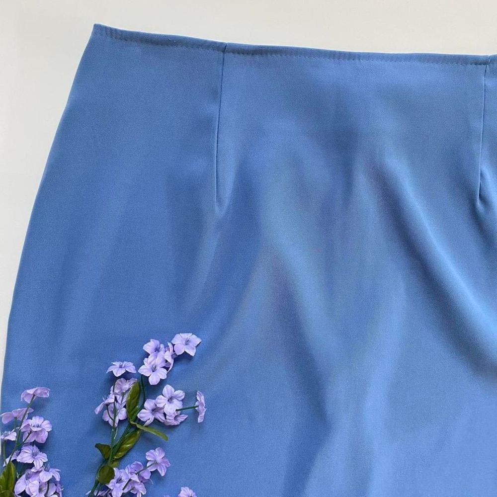 Vintage blue pencil mini skirt - Picture 3 of 7